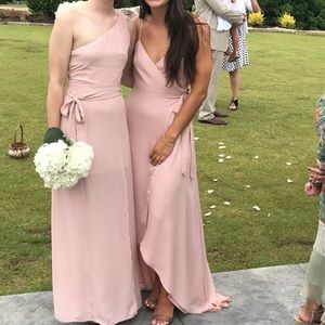 Show Me Your MuMu Mariah Wrap Dress - Dusty Blush